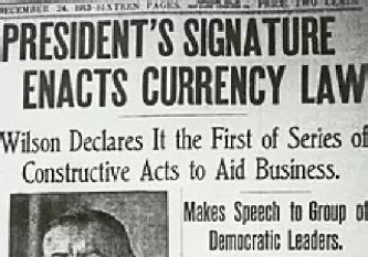 newspaper federal reserve act passed 1913