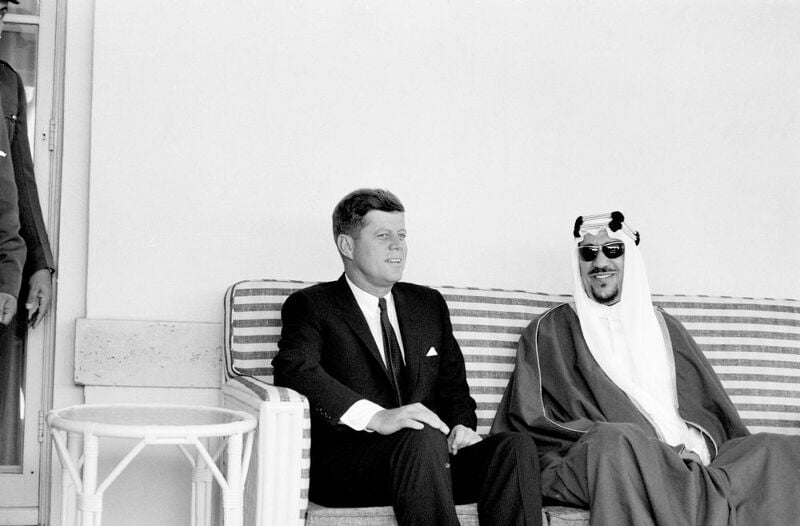 president john f kennedy visits king of saudi arabia petrodollar negotiations