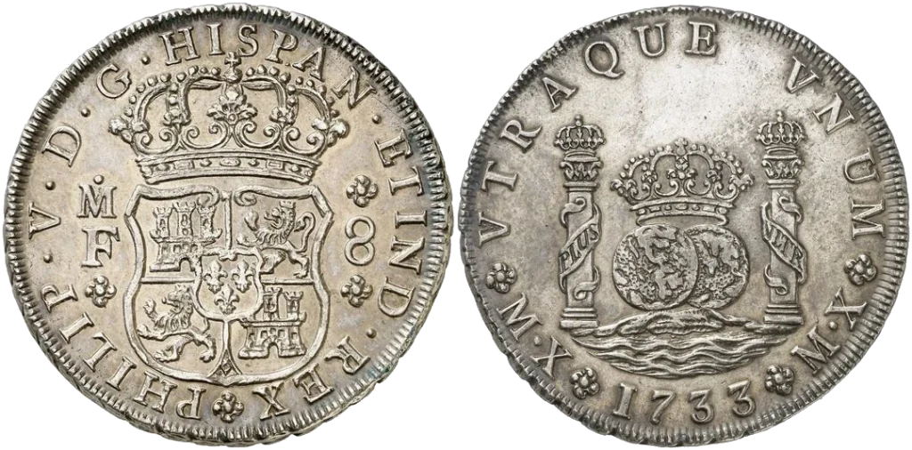 spanish silver dollar pieces of eight 8 reales silver coin